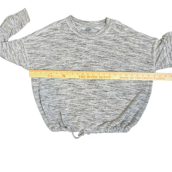 Aerie Crop Adjustable Knit Pullover Sweater Beige Size Medium - Picture 4 of 8